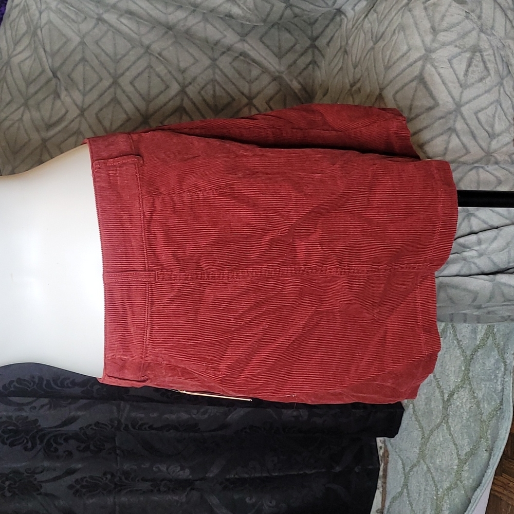 Copper Key Maroon Corduroy Skirt - Picture 3 of 4